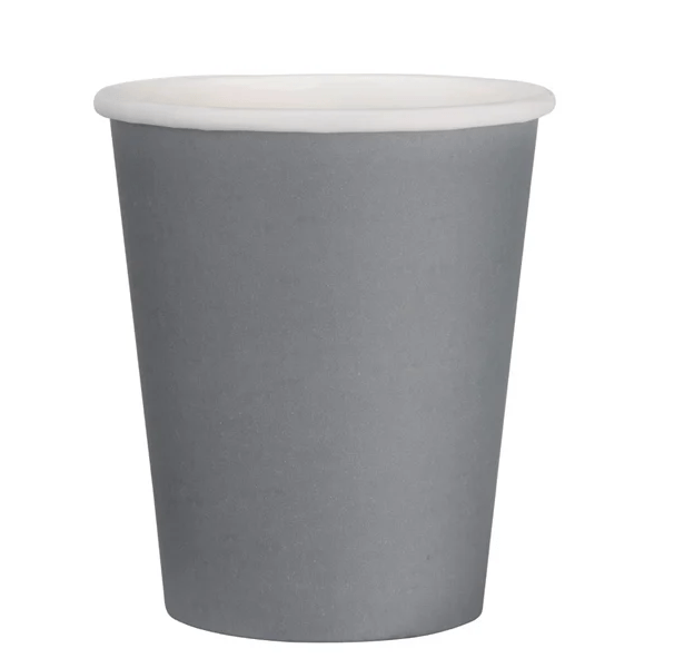 Vienasieniai popieriniai puodeliai (pilki) 8-16 oz