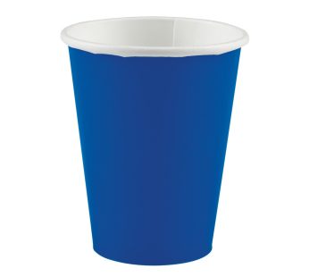 Vienasieniai popieriniai puodeliai (mėlyni) 8-16 oz
