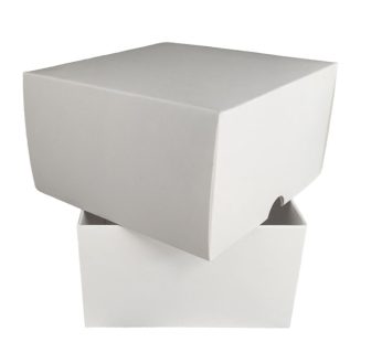 Dviejų dalių dėžutė 120x120x70 mm, balta/balta