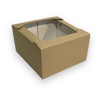 Konditerinė dėžutė, sausaininė 0,5 kg ruda/balta