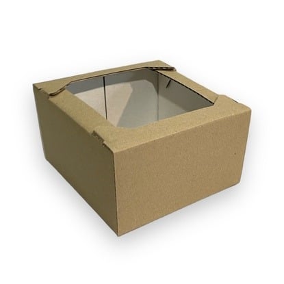 Konditerinė dėžutė, sausaininė 0,5 kg ruda/balta