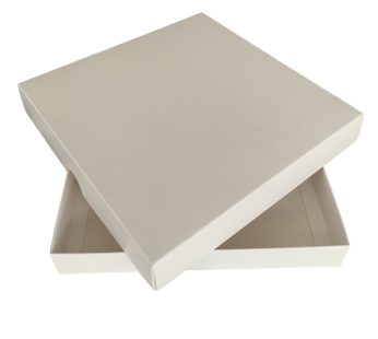 Dviejų dalių dėžutė 200x200x30 mm, balta/balta