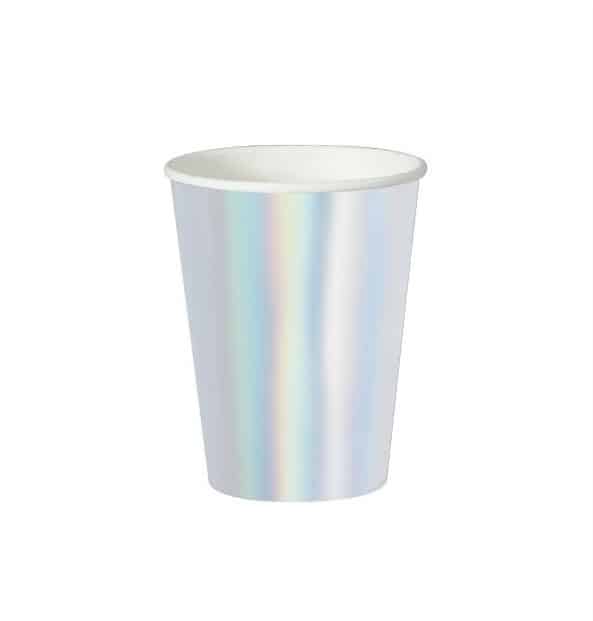 Popieriniai sidabriniai puodeliai 9 oz (266 ml)