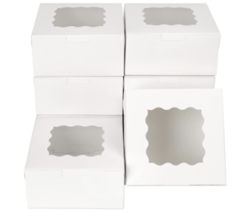 Balta dėžutė su langeliu atverčiama, 160x160x62 mm